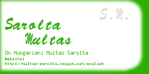 sarolta multas business card